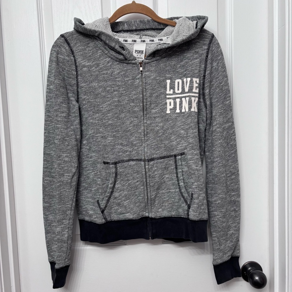 Gray Zip Hoodie LOVE PINK | Victoria’s Secret Size M